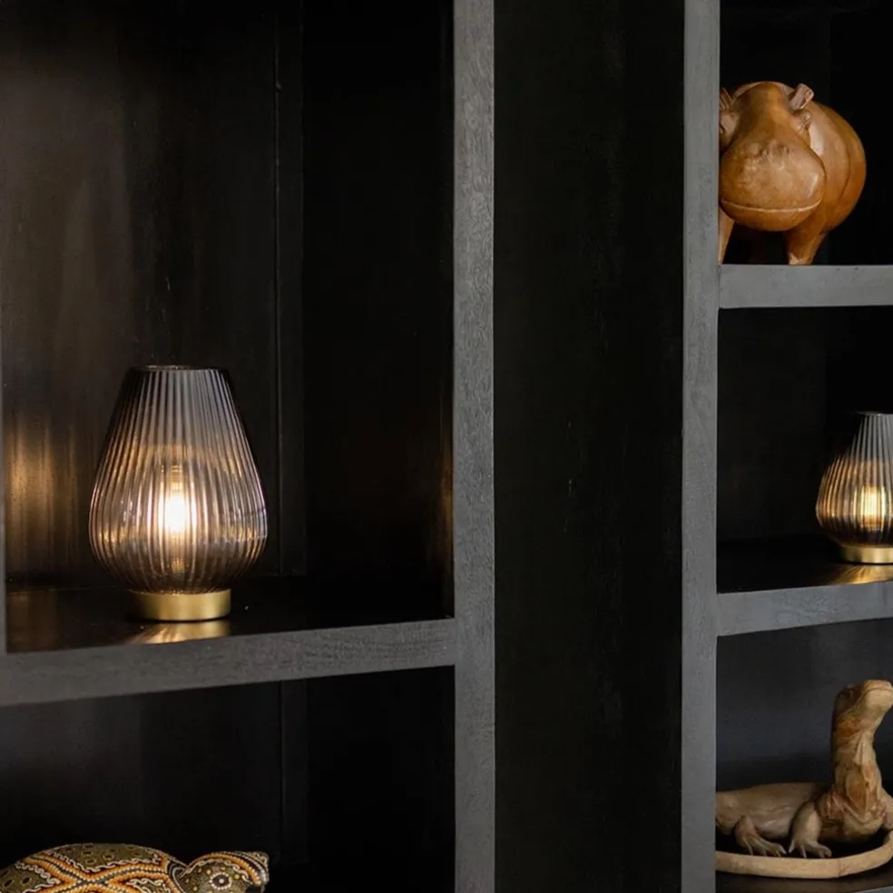 Shop Straluma Light and Living tafellamp Tajera op batterij grijs/goud
