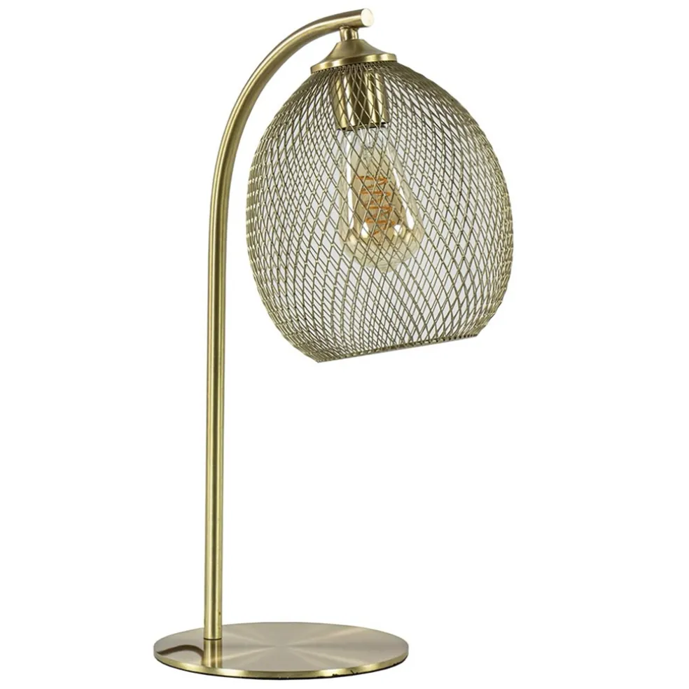 Clearance Straluma Light and Living tafellamp Moroc goud metaal