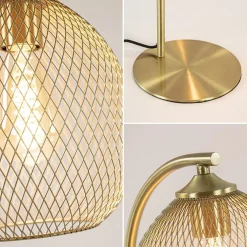 Clearance Straluma Light and Living tafellamp Moroc goud metaal