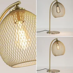 Clearance Straluma Light and Living tafellamp Moroc goud metaal