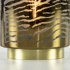 Fashion Straluma Light and living tafellamp grijs goud op batterijen Zebra