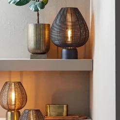 Online Straluma Light and Living tafellamp Suneko antiek brons
