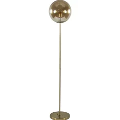 Best Sale Straluma Light and Living vloerlamp Medina goud met amber glas