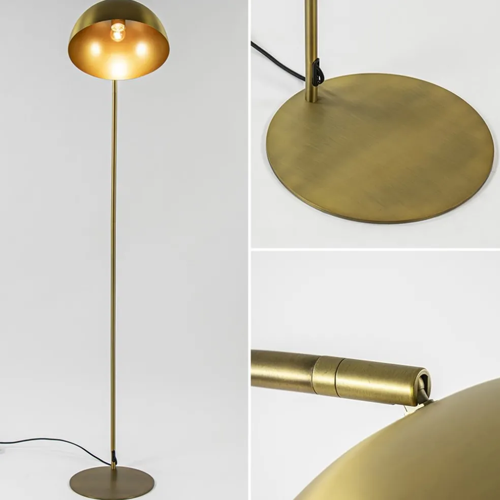 Discount Straluma Light and Living vloerlamp Mette antiek brass