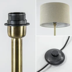 Best Sale Straluma Light and Living vloerlamp Dennis brons excl. kap