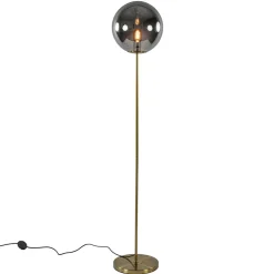 New Straluma Light and Living vloerlamp Medina goud met smoke glas