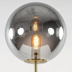 New Straluma Light and Living vloerlamp Medina goud met smoke glas