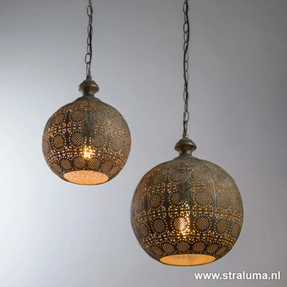 New Straluma Light Living hanglamp Ananya bruin-goud
