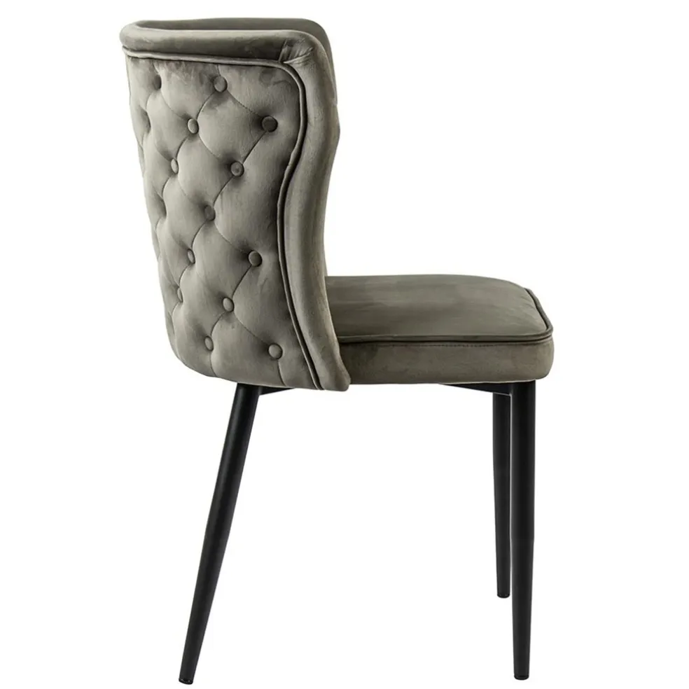 Best Straluma Luxe eetkamerstoel taupe met zwarte poot