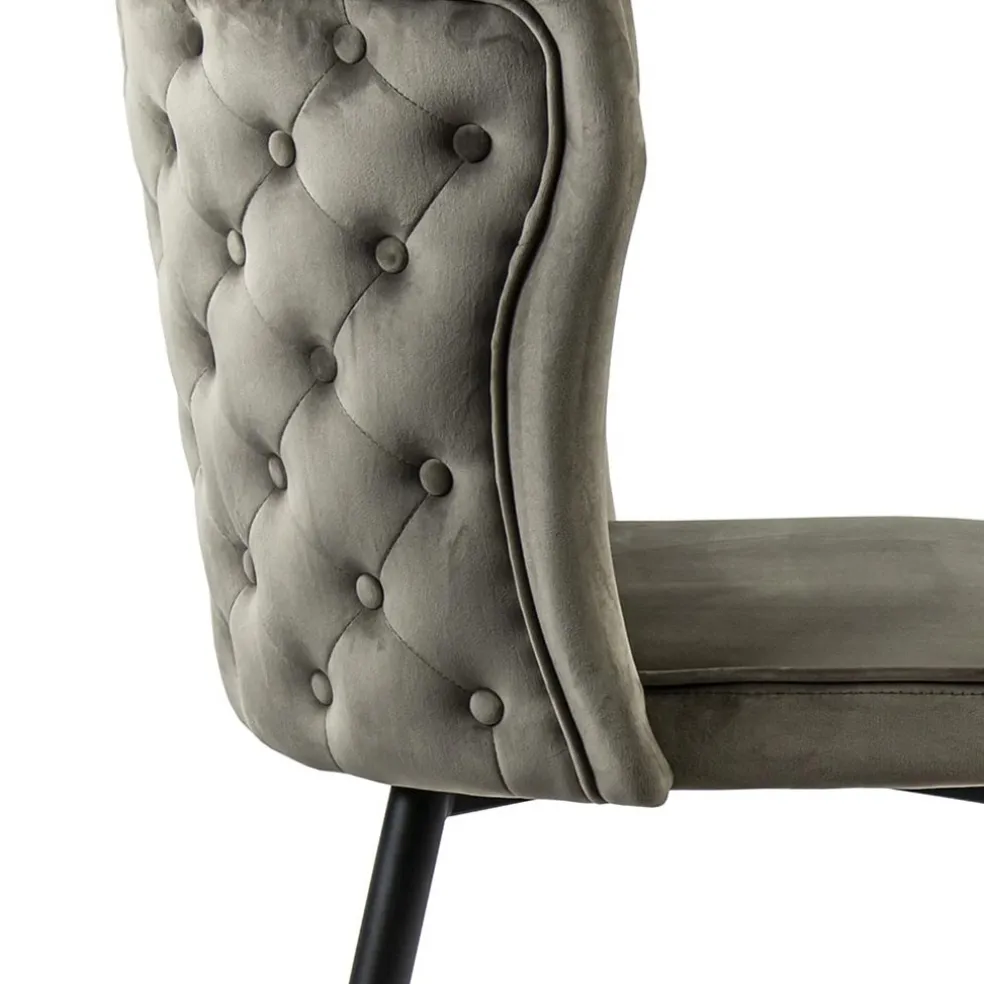 Best Straluma Luxe eetkamerstoel taupe met zwarte poot