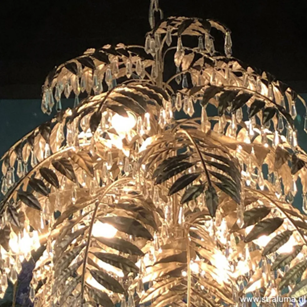 Cheap Straluma Luxe eettafelhanglamp palm oud zilver