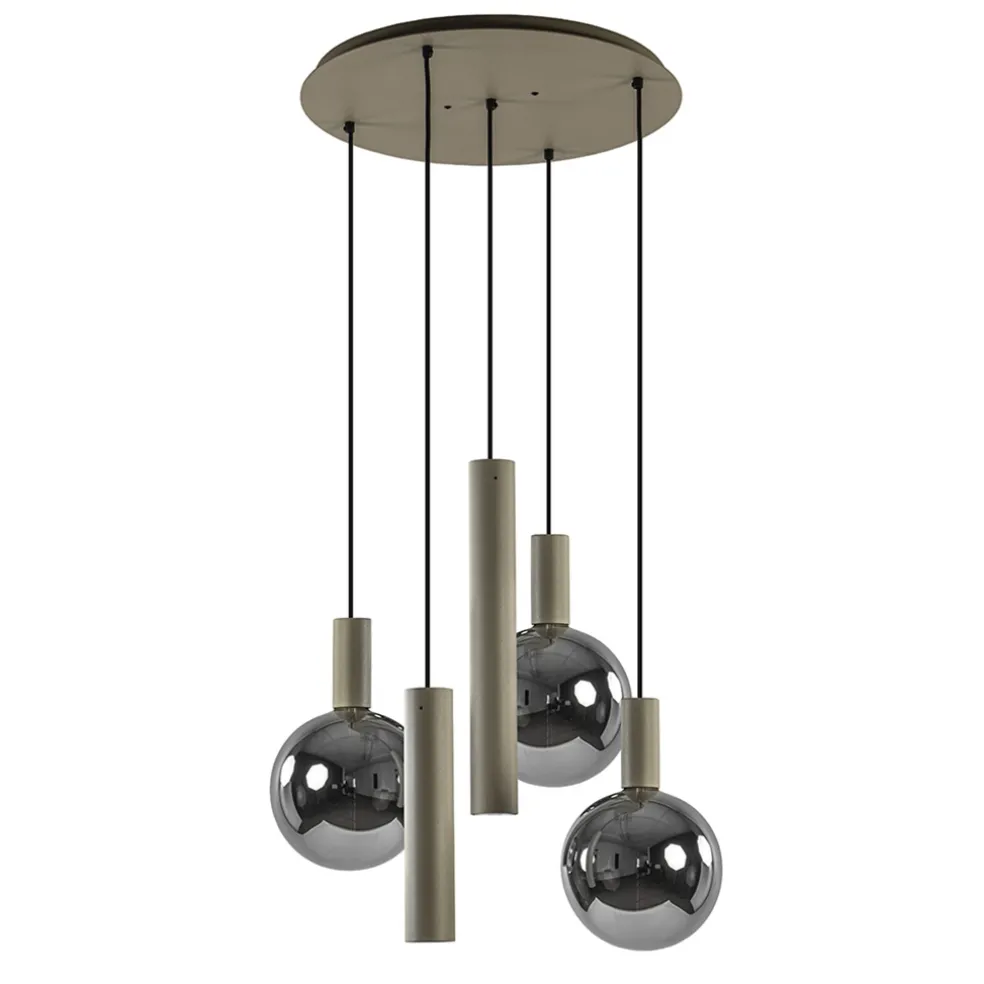 Store Straluma Luxe hanglamp 5-lichts rond quartz