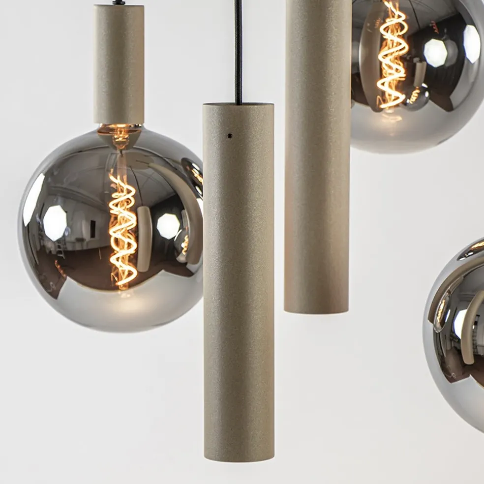 Store Straluma Luxe hanglamp 5-lichts rond quartz
