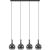 Fashion Straluma Luxe 4-lichts eettafelhanglamp met smoke glazen bollen