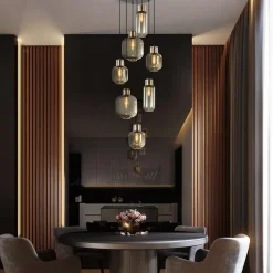 Cheap Straluma Luxe 7-lichts videlamp zwart/brons met smoke glas