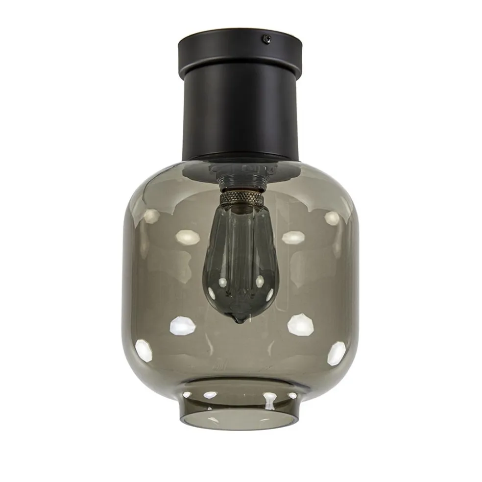 Best Sale Straluma Luxe plafondlamp met zwart glas