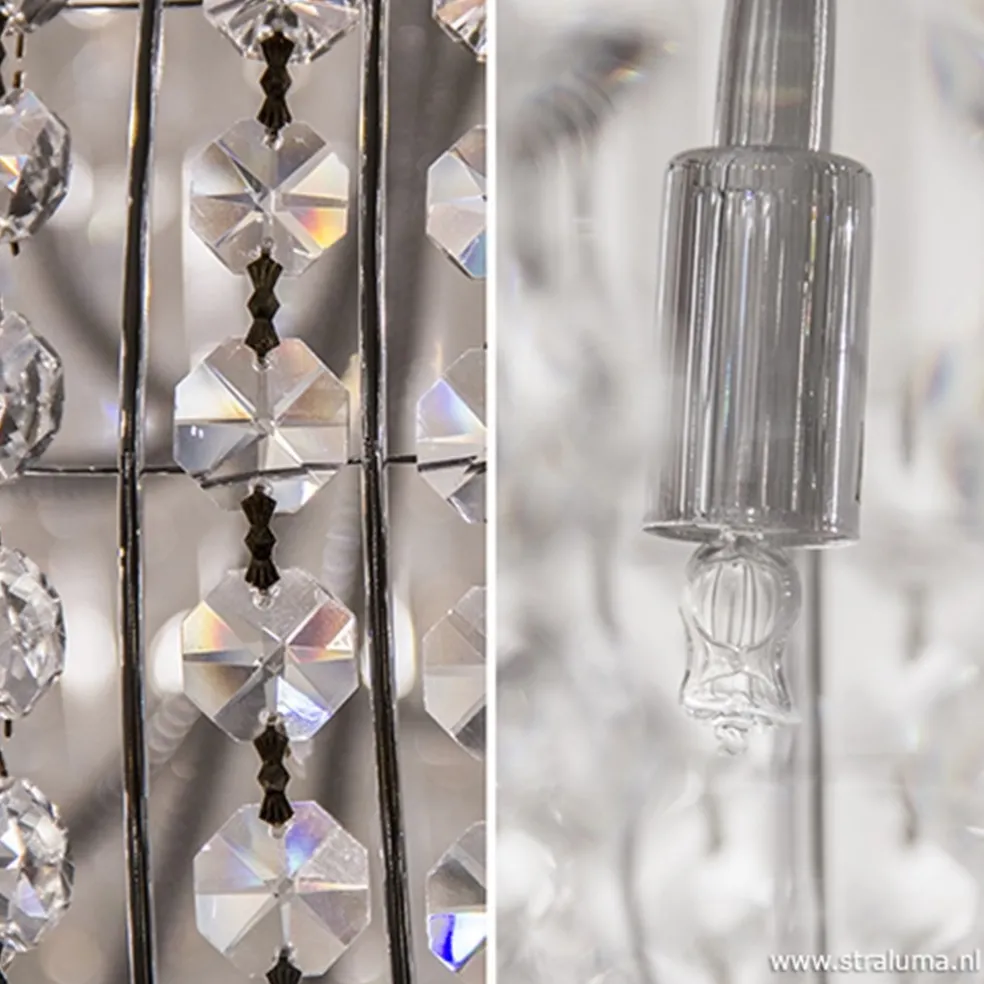 Sale Straluma Luxe ronde hanglamp kristal met chroom