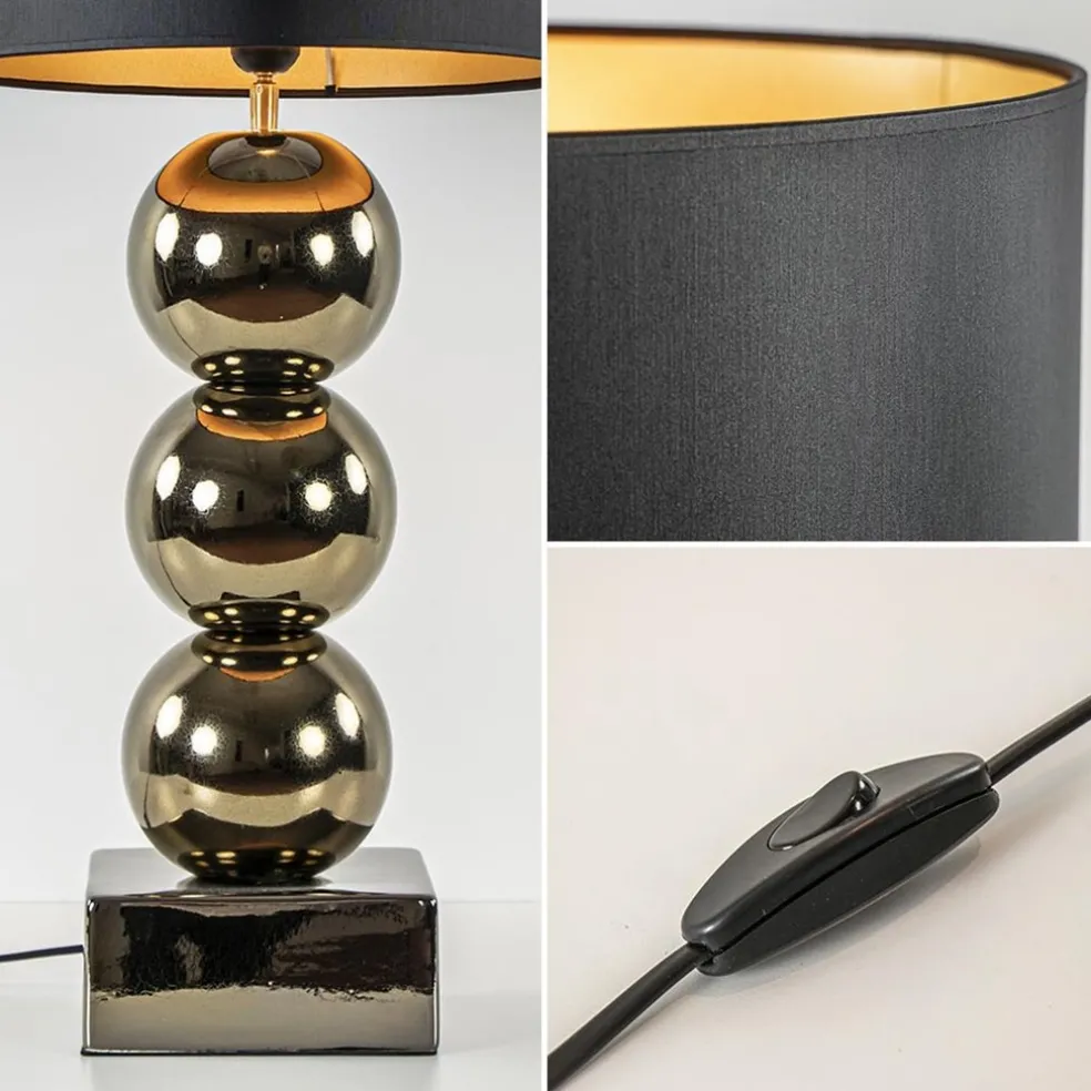 Clearance Straluma Luxe tafellamp goud inclusief kap zwart/goud