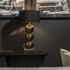Clearance Straluma Luxe tafellamp goud inclusief kap zwart/goud