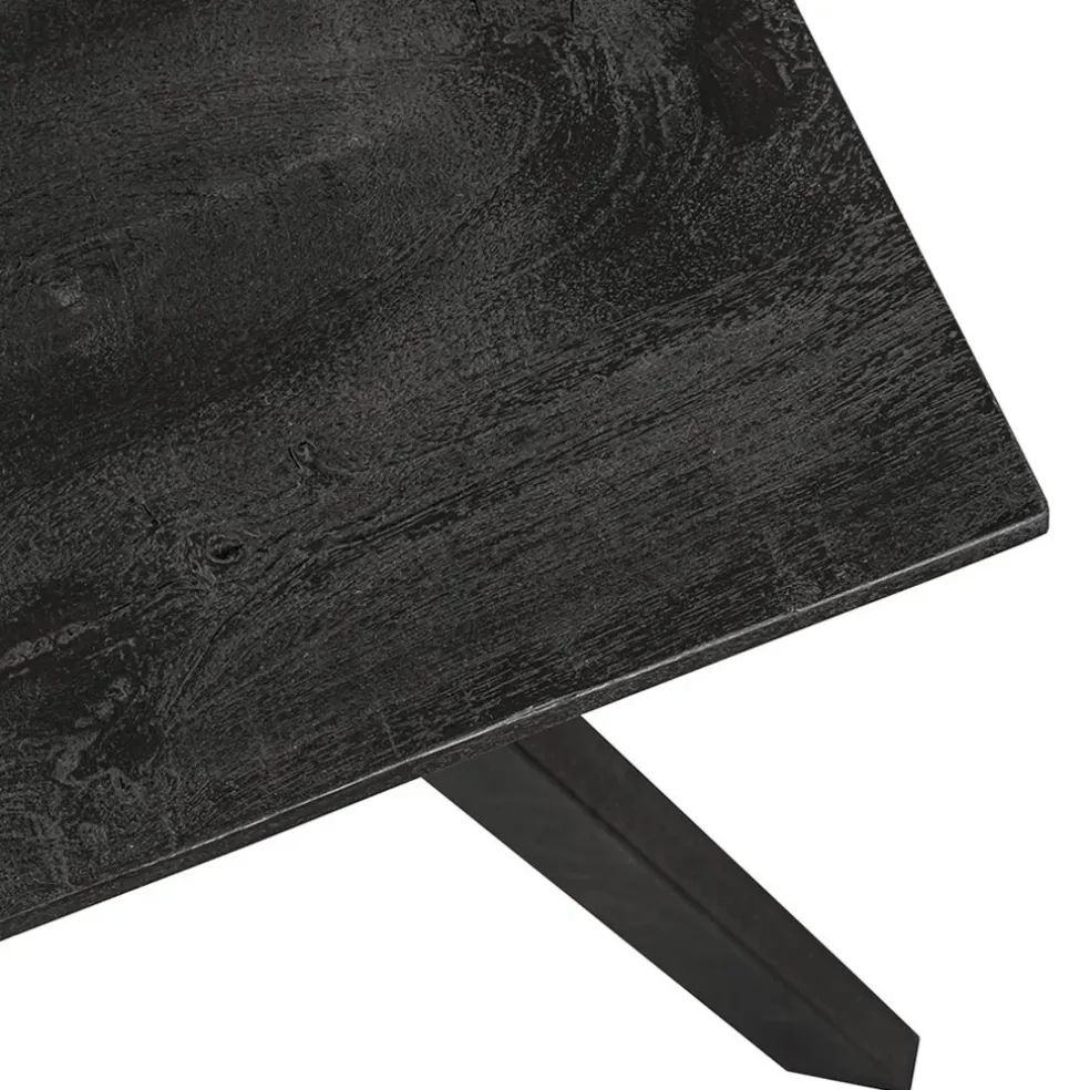Clearance Straluma Mango houten eettafel 140x80 cm zwart