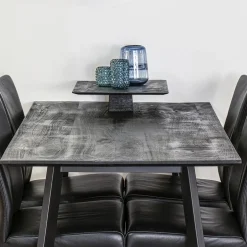 Clearance Straluma Mango houten eettafel 140x80 cm zwart