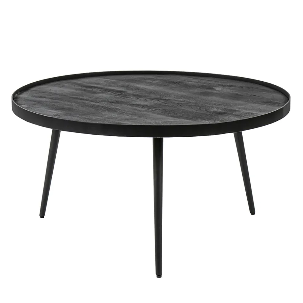 Discount Straluma Mango houten koffietafel set van 2 zwart