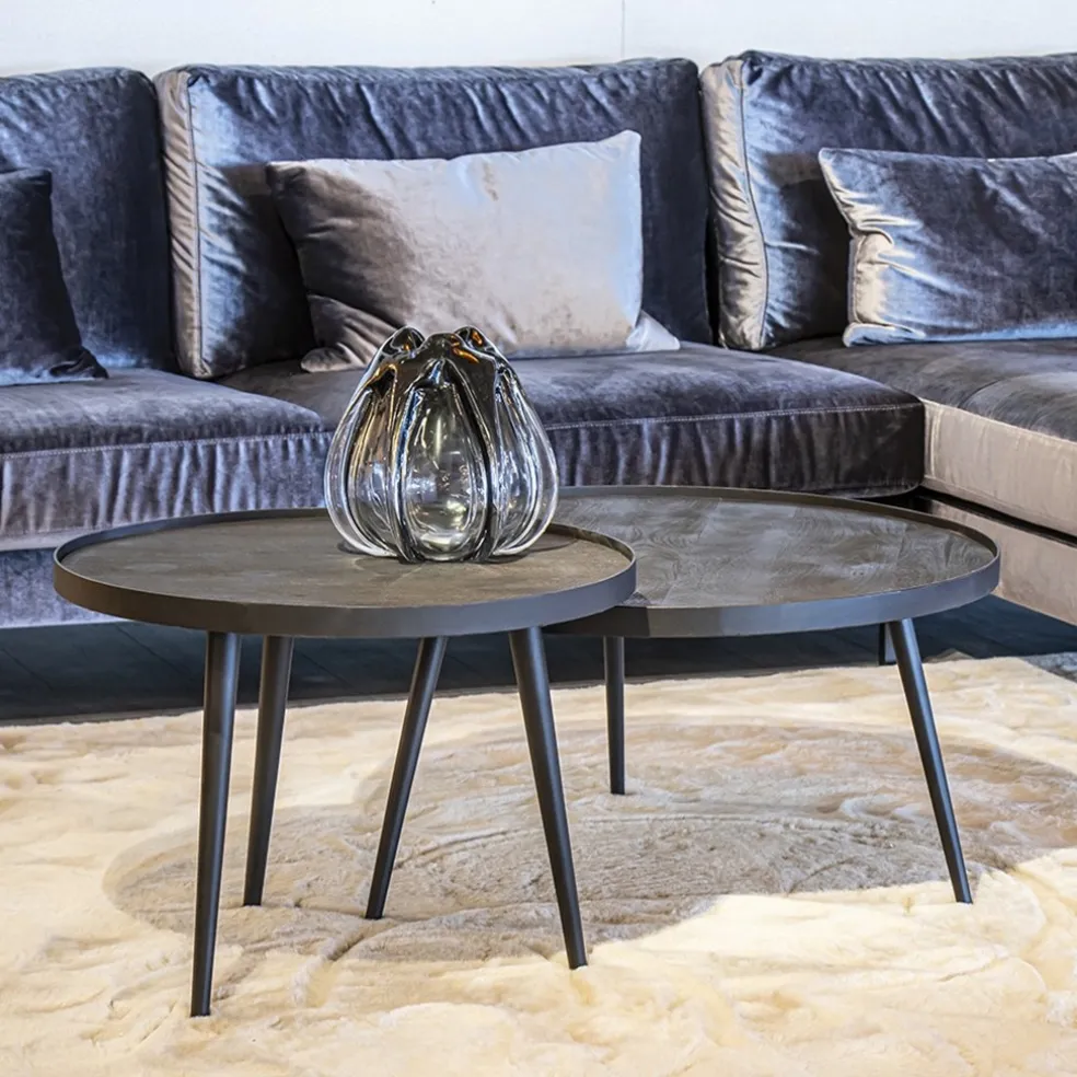 Discount Straluma Mango houten koffietafel set van 2 zwart