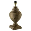 New Straluma Massief houten lampvoet Milazzo met bronzen fitting