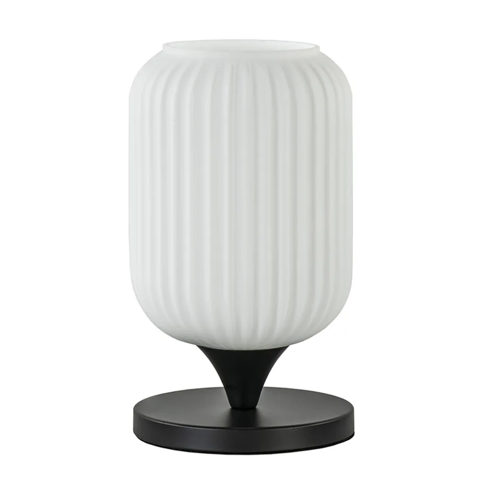 Cheap Straluma Mat witte tafellamp met zwarte voet