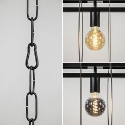 New Straluma Mat zwart metalen hanglamp Rings