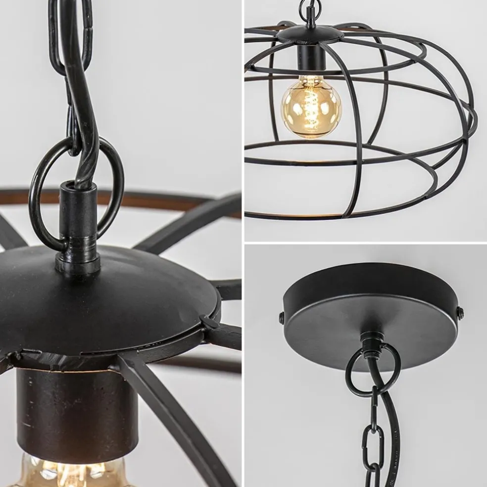 Clearance Straluma Mat zwart metalen hanglamp Imelda Light and Living
