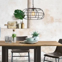 Clearance Straluma Mat zwart metalen hanglamp Imelda Light and Living