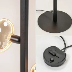Online Straluma Mat zwart metalen vloerlamp met E27 fittingen
