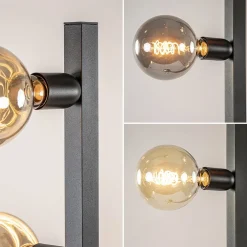 Online Straluma Mat zwart metalen vloerlamp met E27 fittingen