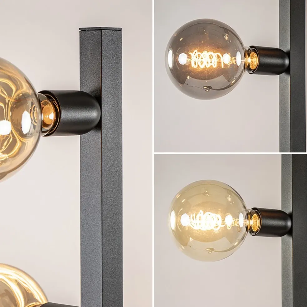 Online Straluma Mat zwart metalen vloerlamp met E27 fittingen