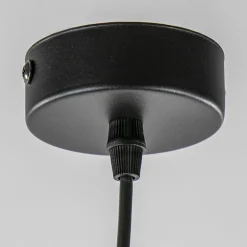 Fashion Straluma Mat zwarte hanglamp met smoke glas ruit