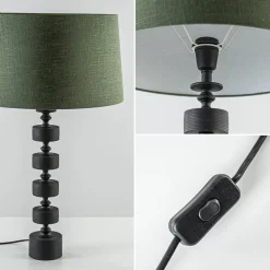 Store Straluma Mat zwarte lampvoet Gody exclusief kap