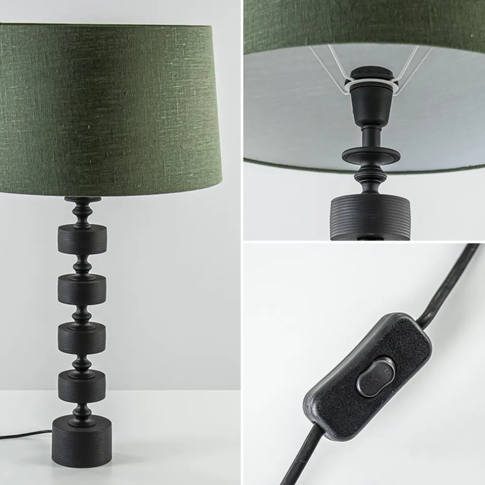Store Straluma Mat zwarte lampvoet Gody exclusief kap