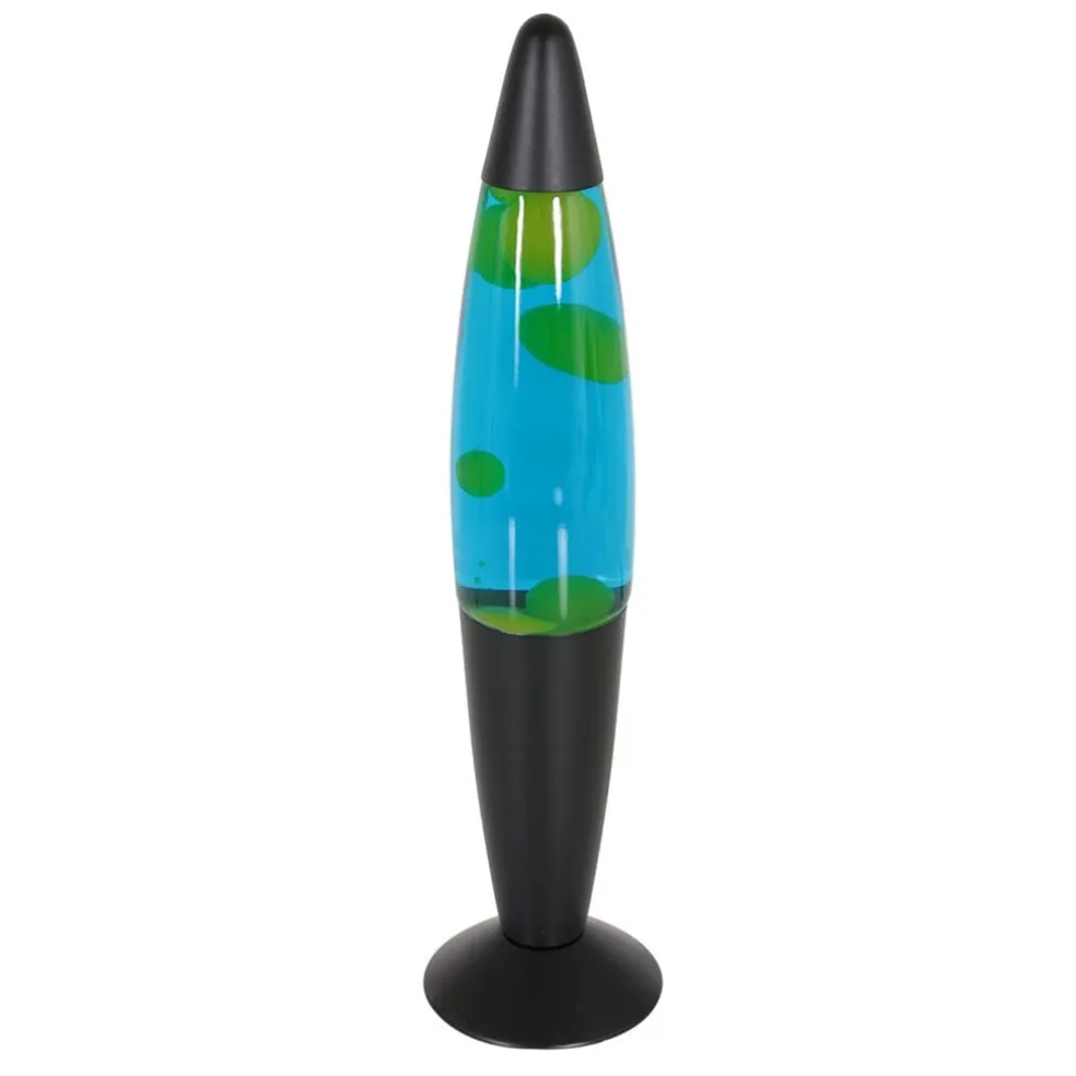Flash Sale Straluma Mat zwarte lavalamp met blauw water en groene vlekken