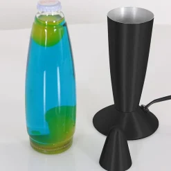 Flash Sale Straluma Mat zwarte lavalamp met blauw water en groene vlekken
