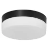 Discount Straluma Mat zwarte LED plafondlamp met wit glas IP44 dimbaar