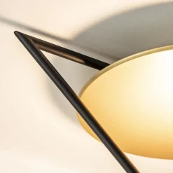 Discount Straluma Mat zwarte LED plafondlamp met goud