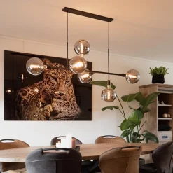 Store Straluma Mat zwarte 6-lichts hanglamp exclusief lichtbronnen