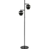 Store Straluma Mat zwarte 2-lichts vloerlamp met gouden accenten