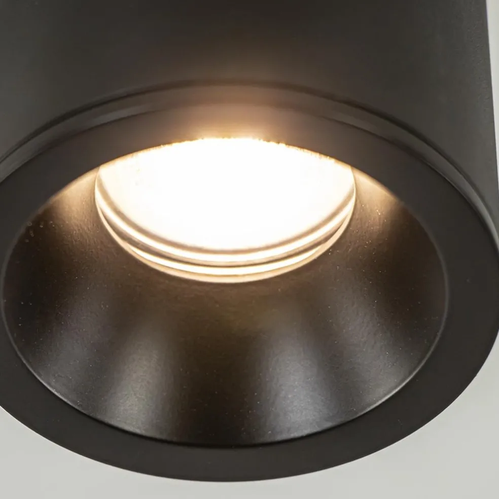 Sale Straluma Mat zwarte opbouwspot rond IP54 badkamer/buiten