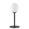 Store Straluma Mat zwarte tafellamp met witte glazen bol