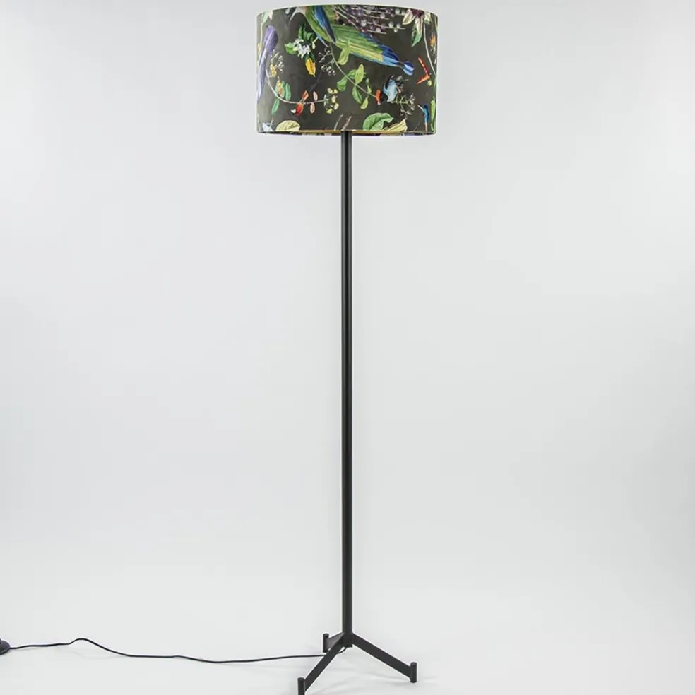 Outlet Straluma Mat zwarte vloerlamp Dennis Light & Living
