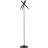 Hot Straluma Mat zwarte vloerlamp G9 met gouden accenten