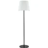Cheap Straluma Mat zwarte vloerlamp met opaal glazen kap