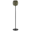 Best Straluma Mat zwarte vloerlamp met bamboe kap